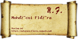 Mohácsi Flóra névjegykártya
